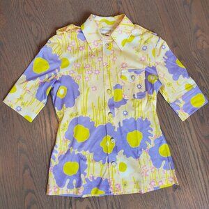 Sportmax yellow floral shirt